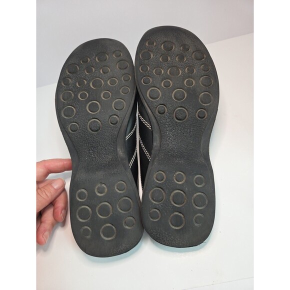 Enzo Angelini blk Leather Mules, white stitch Callahan Comfy Great Condition 6.5 - Picture 8 of 8